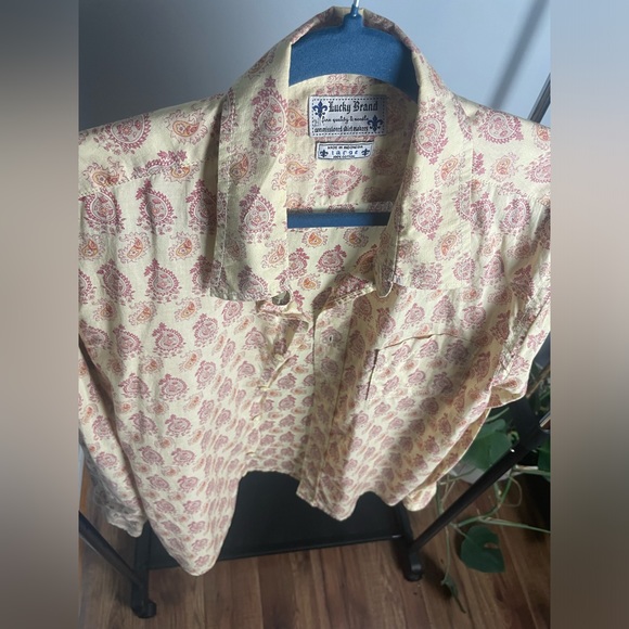 Lucky Brand Paisley Button Down Dress Shirt. Large. Production Sale. One Left! - Picture 2 of 3